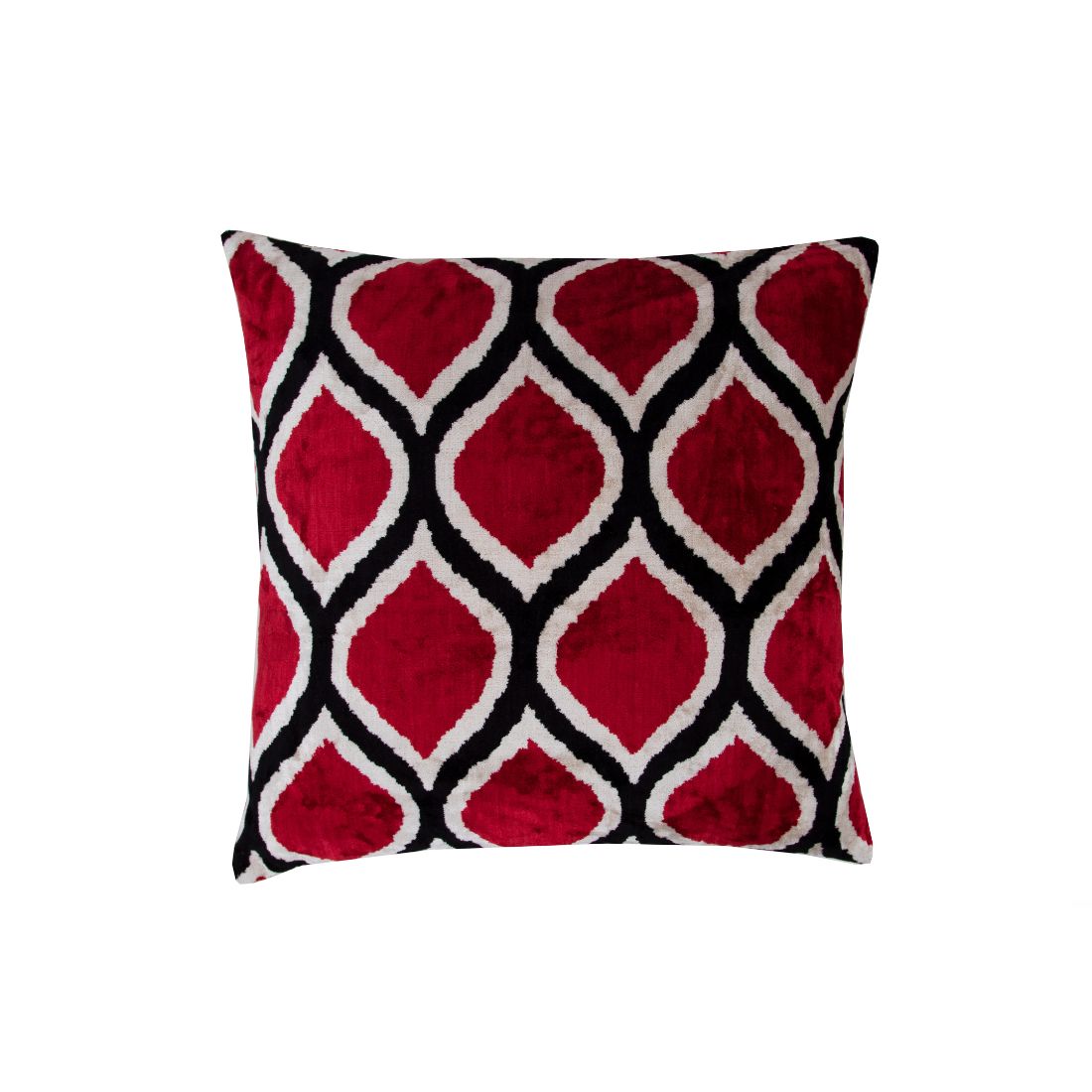 Silk Velvet Ikat Cushion