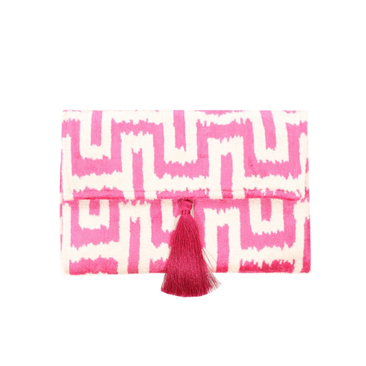 luxury orchid Ikat bag