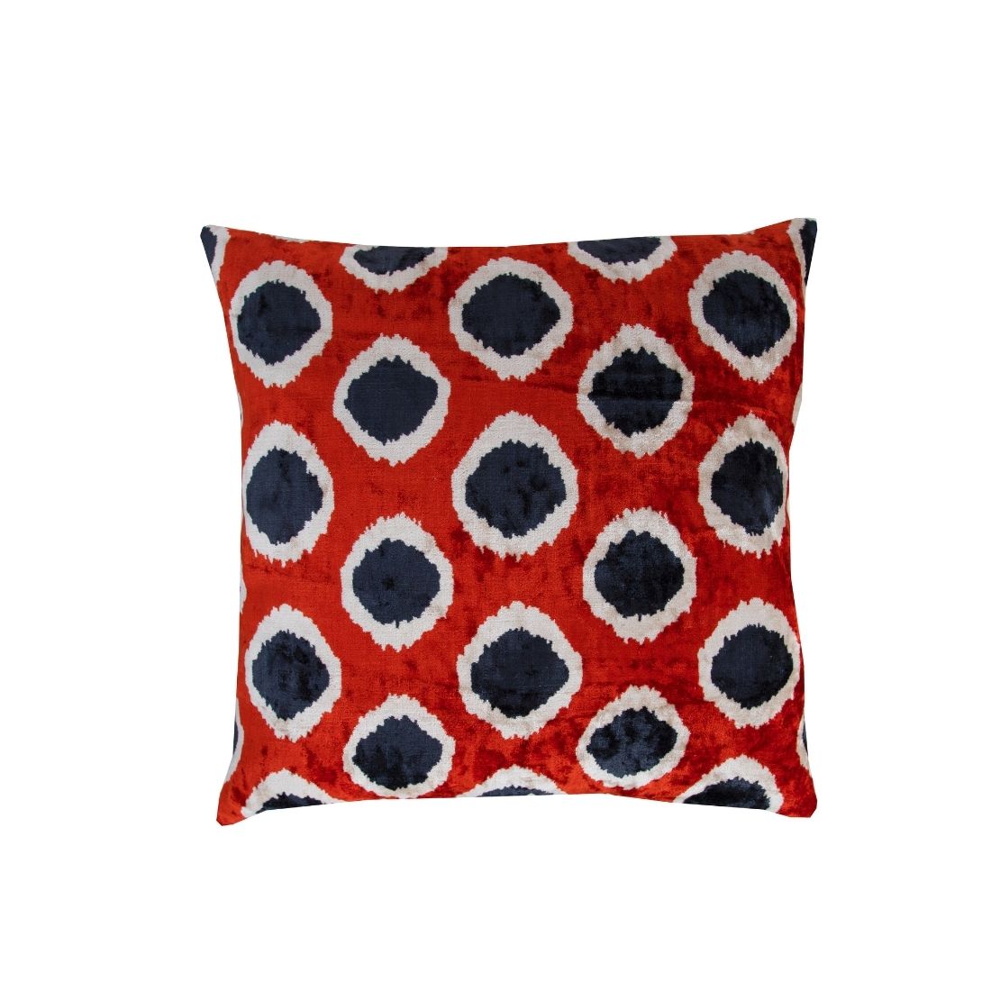 Silk Velvet Ikat Cushion