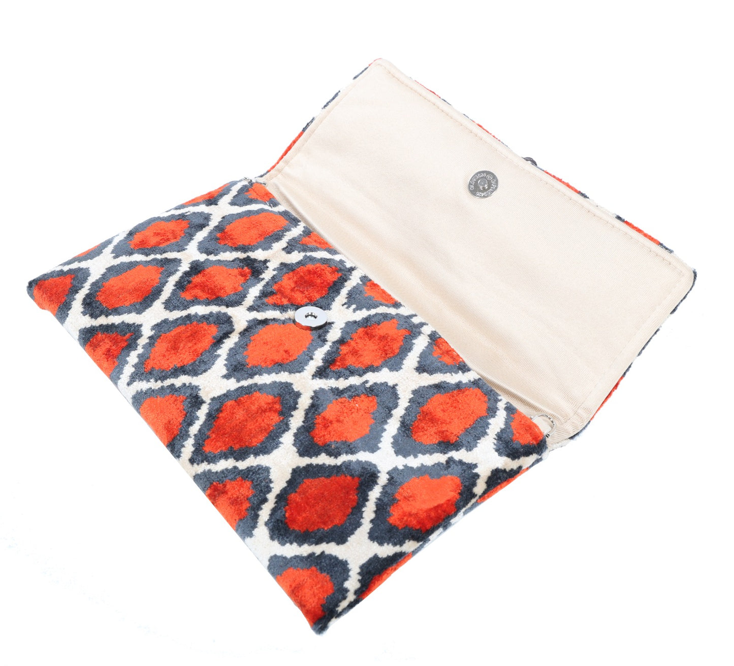 Luxury Butterfly Ikat clutch