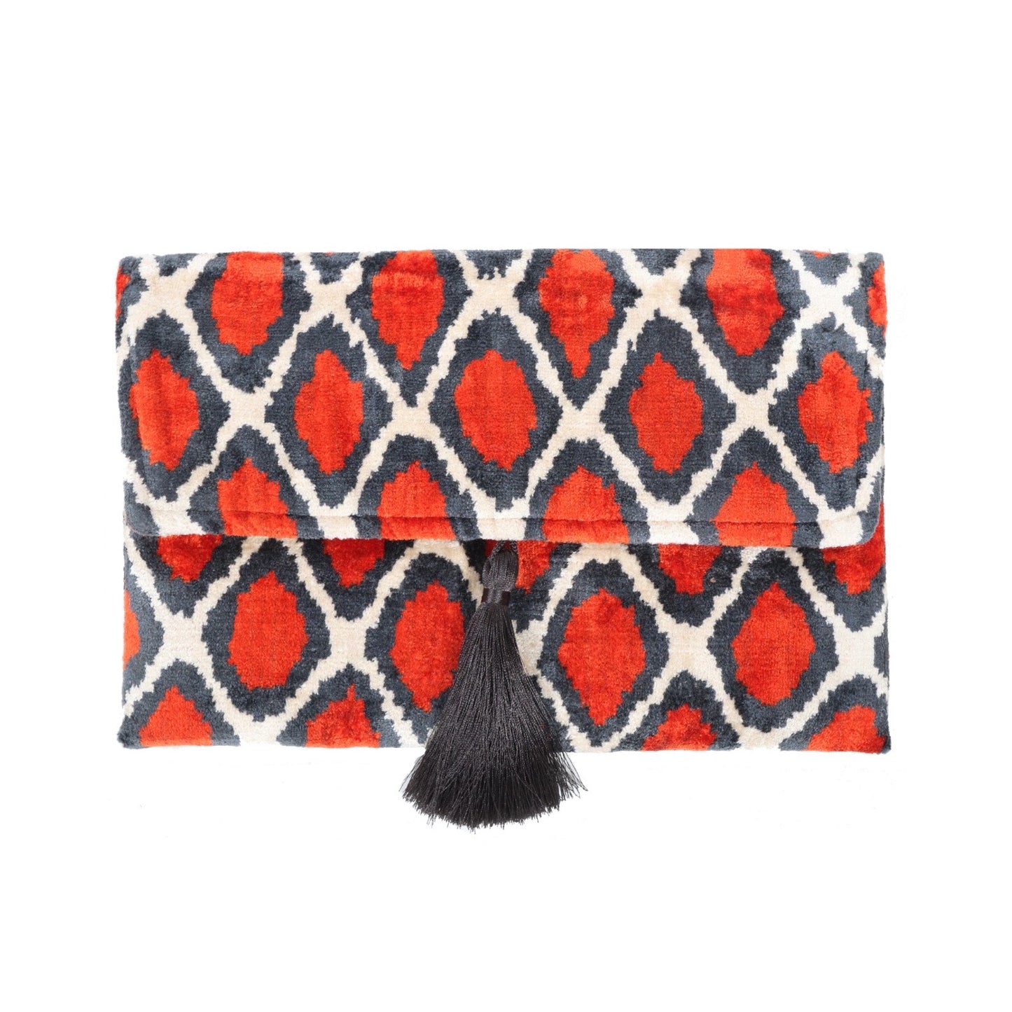 Luxury Butterfly Ikat clutch